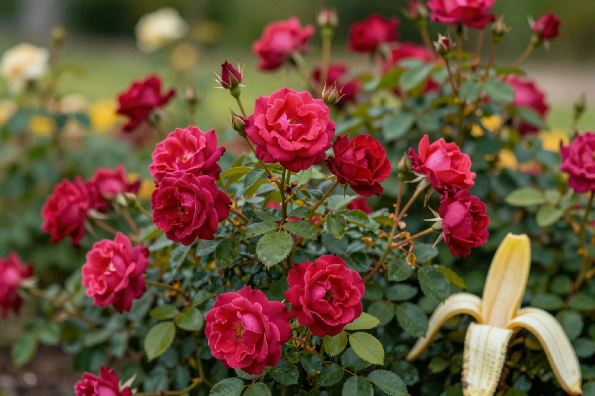 Bucce di banana e rose: usa tre semplici mosse per un giardino fiorito e rigoglioso